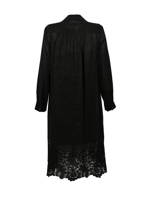 Abito chemisier MSTMELA in garza ramié ricamata Nero MAX MARA STUDIO | 2616231012600003